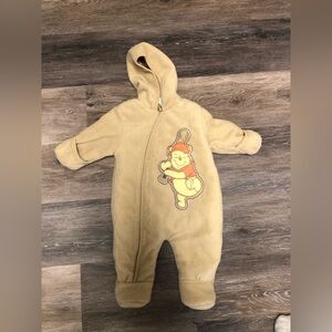 Vintage Winnie the Pooh Fleece Winter Suit 6-9 Month Baby